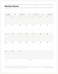 Minimalist Monthly Planner